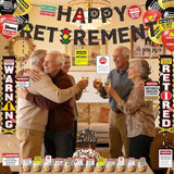 Retirement Party Decorations for Men Women Banner Swirls Door Sign Legend Retired Set