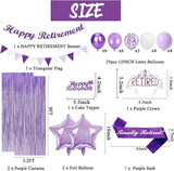 Purple Retirement Decorations Kit for Women Banner Crown Sash Balloons