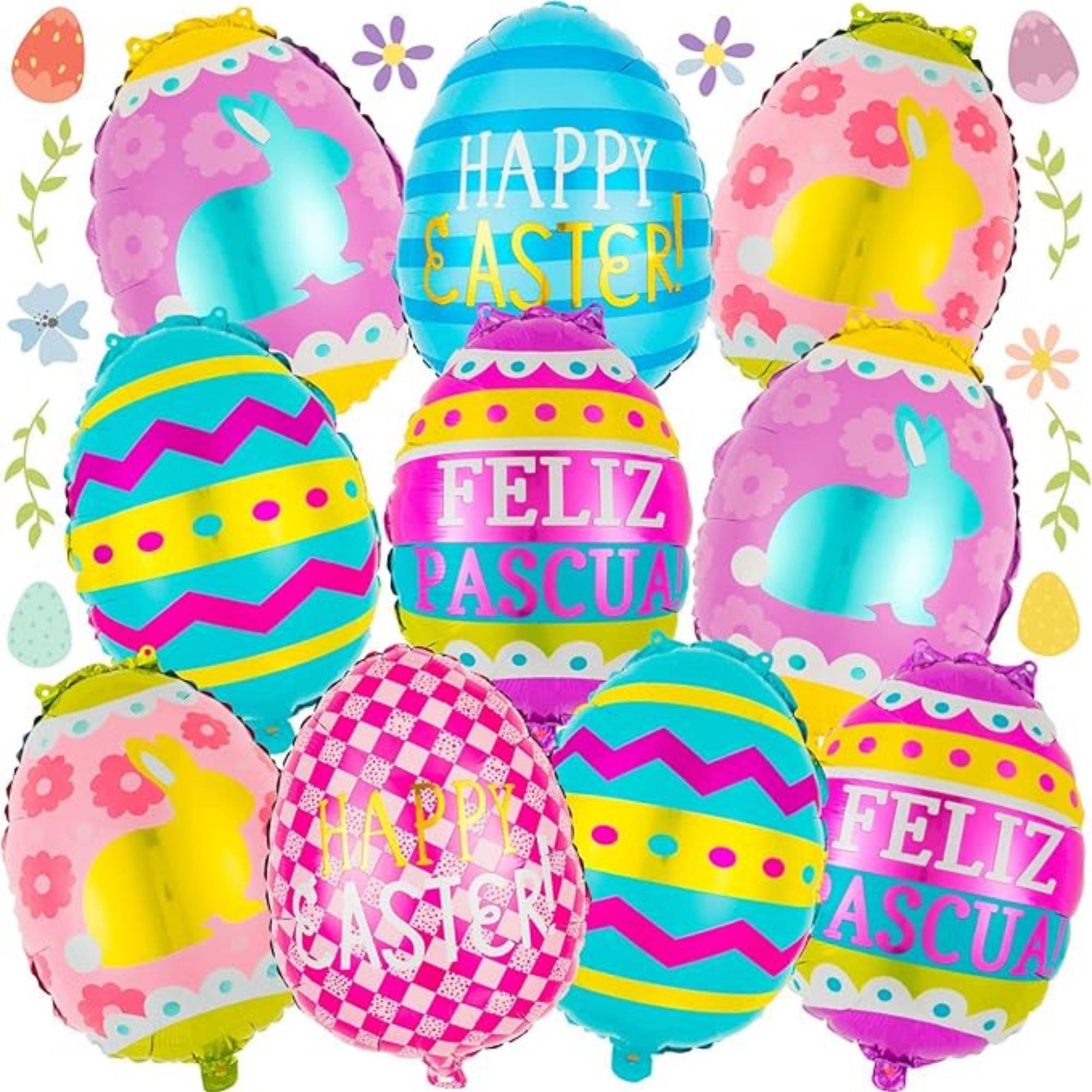 Easter Egg Balloons Set of 20 Happy Easter Foil Mylar Party Decor Supplies