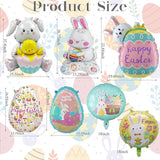 Easter Balloons Set of 7 Bunny Chick Egg Foil Party Decor for Spring Celebration