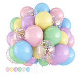 Pastel Balloons 12 Inch Macaron Rainbow Latex Confetti Party Decor for Events
