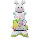 Easter Large Standing Bunny Egg Foil Balloons 3D Rabbit Party Decor for Kids