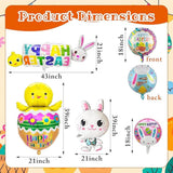 Easter Balloons Set of 6 Bunny Chick Egg Foil Mylar Party Decor Supplies