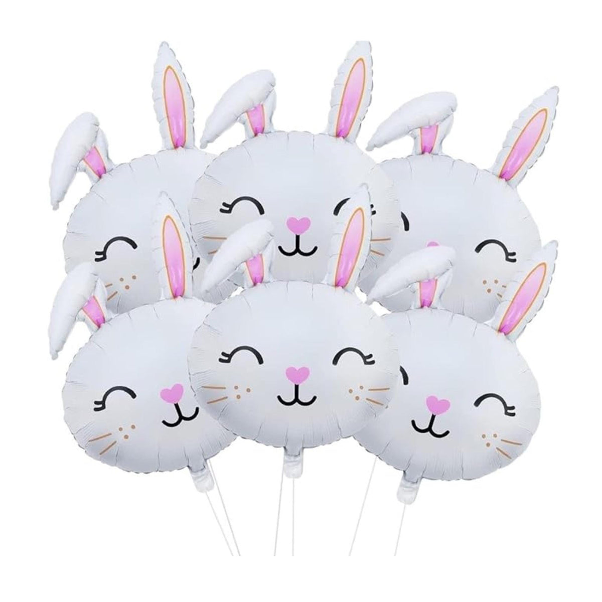 Jumbo Easter Bunny Balloon 30 Inch White Rabbit Head Foil Party Decor Supplies