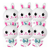 Easter Bunny Balloon Set of 6 Large 31 Inch Foil Rabbit Party Decor Supplies