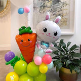 Easter Bunny Balloon Set of 6 Large 31 Inch Foil Rabbit Party Decor Supplies
