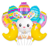 Happy Easter Balloons Set of 8 Rabbit Egg Foil Party Decor Supplies