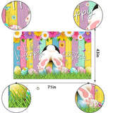 Easter Photo Backdrop Bunny Egg Rabbit Grass Wall Party Decor Supplies