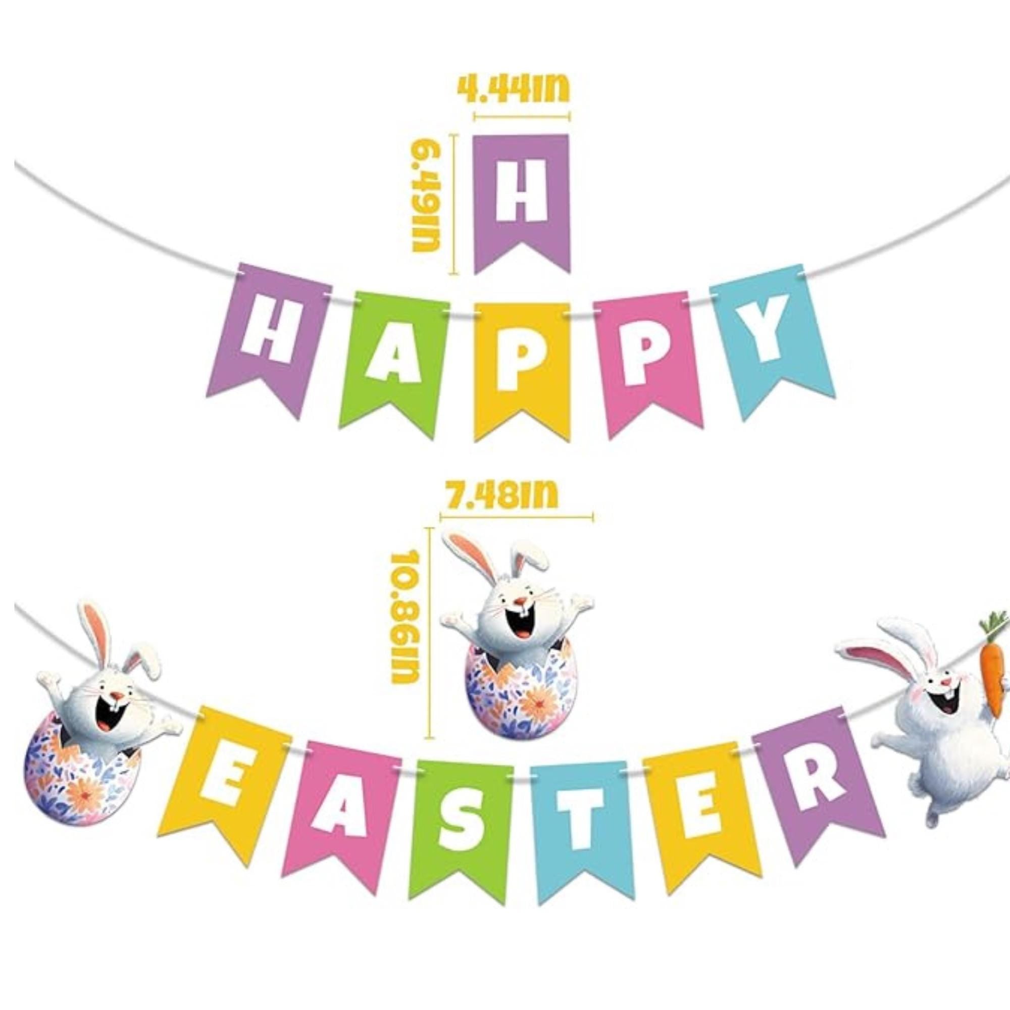 Easter Banner Party Decorations for Classroom Home Indoor Outdoor Supplies