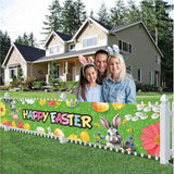 Large Happy Easter Banner 98 x 20 Inch Spring Indoor Outdoor Party Decor Supplies