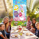Easter Bunny Photo Booth Backdrop: 6x3 FT Party Decor Banner