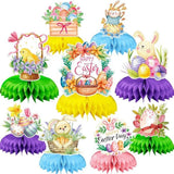 Easter Honeycomb Centerpieces Bunny Chick Egg Colorful Table Decor Supplies