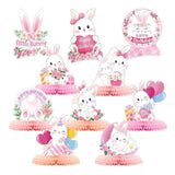 Easter Bunny Honeycomb Centerpieces: 10pc Rabbit Table Decor Supplies
