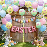Pastel Easter Balloons Set: Happy Easter, Welcome Spring, Blessings (68 Count)
