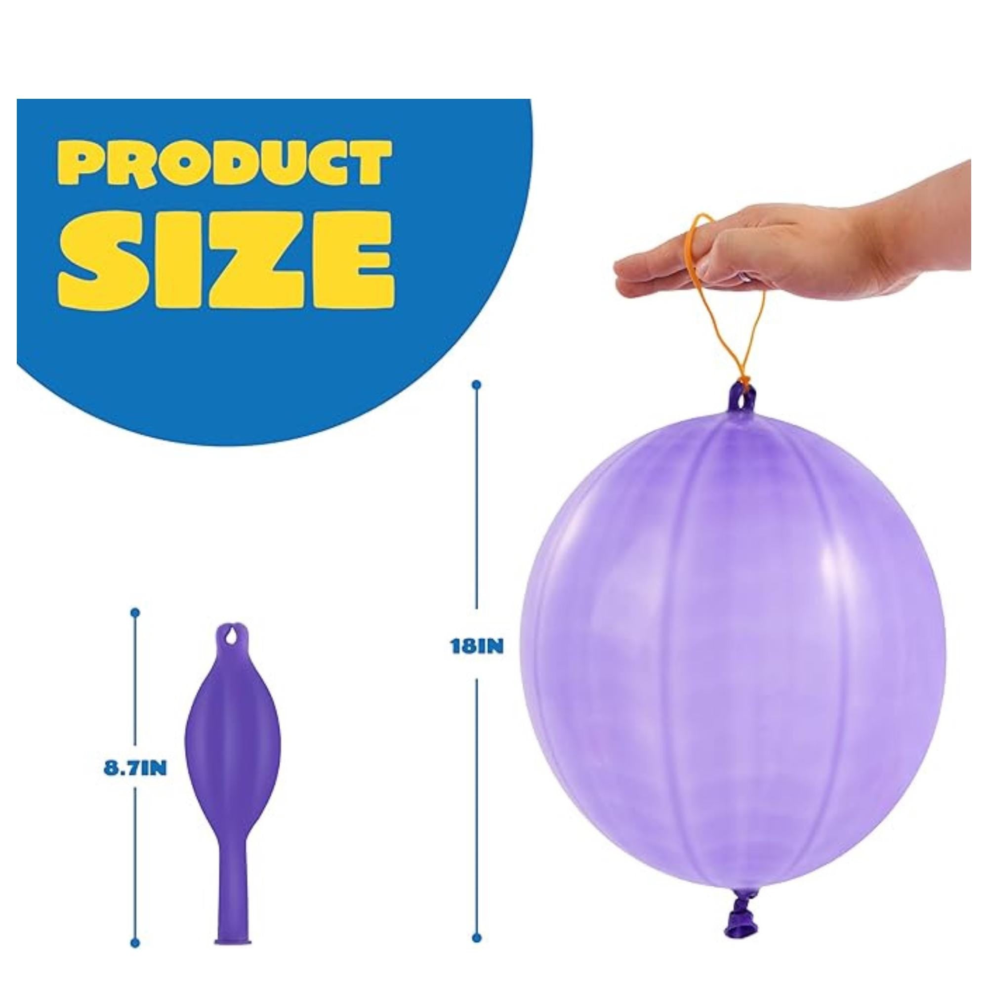 Punch Balloons Set of 36 Heavy Duty Latex Party Favor Supplies for Kids
