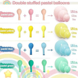 Pastel Balloon Arch Kit Double Stuffed Multicolor Latex Party Decor Supplies