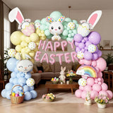 Easter Balloon Arch Kit 151 PCS Pastel Bunny Happy Easter Party Decor Supplies