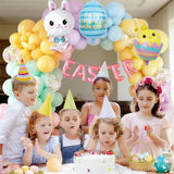Easter Balloon Arch Kit 143 PCS Pastel Bunny Egg Happy Easter Party Decor Supplies