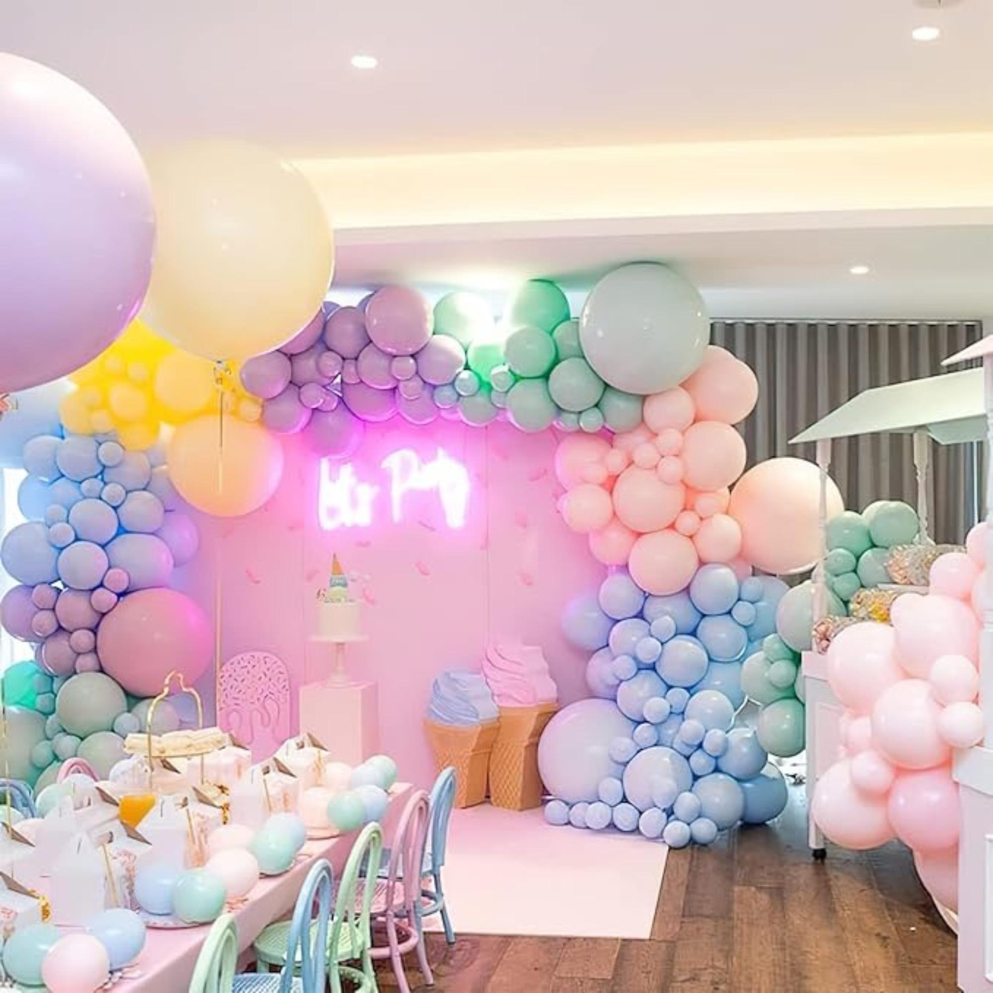 Pastel Latex Balloons Set of 50 12 Inch Rainbow Party Decor Supplies