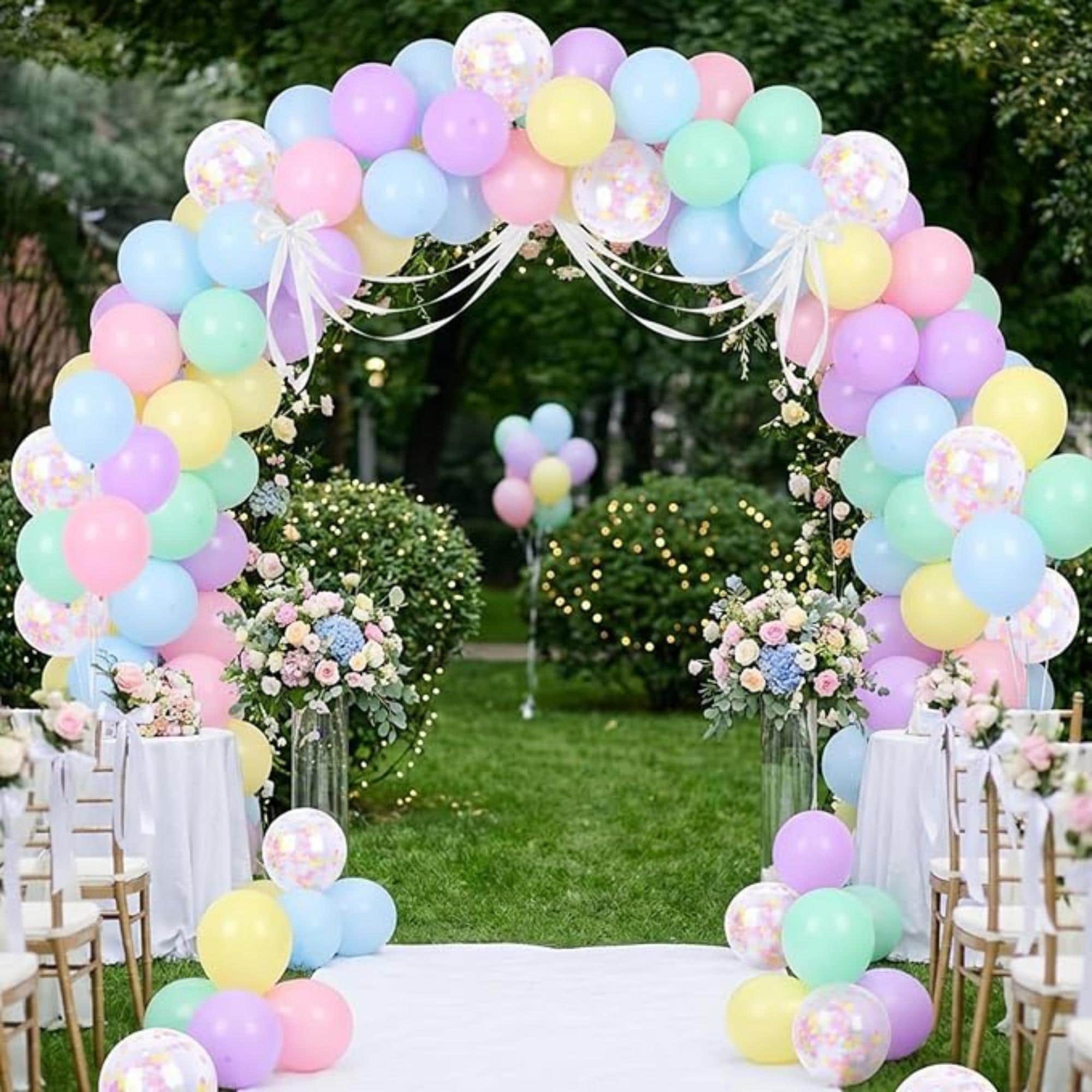 Pastel Balloon Arch Garland Kit 144 PCS Assorted Sizes Latex Party Decor Supplies