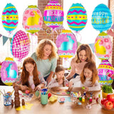 Easter Foil Balloons Set of 40 Happy Easter Egg Mylar Party Decor Supplies