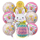 Easter Foil Balloons Set of 9 Bunny Chick Egg Animal Party Decor Supplies