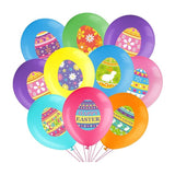 Easter Latex Balloons: Happy Easter Egg Print Party Decor Supplies