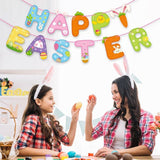 Happy Easter Banner Garland Bunny Egg Chick Carrot Colorful Spring Party Decor Supplies