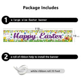 Happy Easter Banner Outdoor Party Decorations Spring Easter Day Decor Supplies
