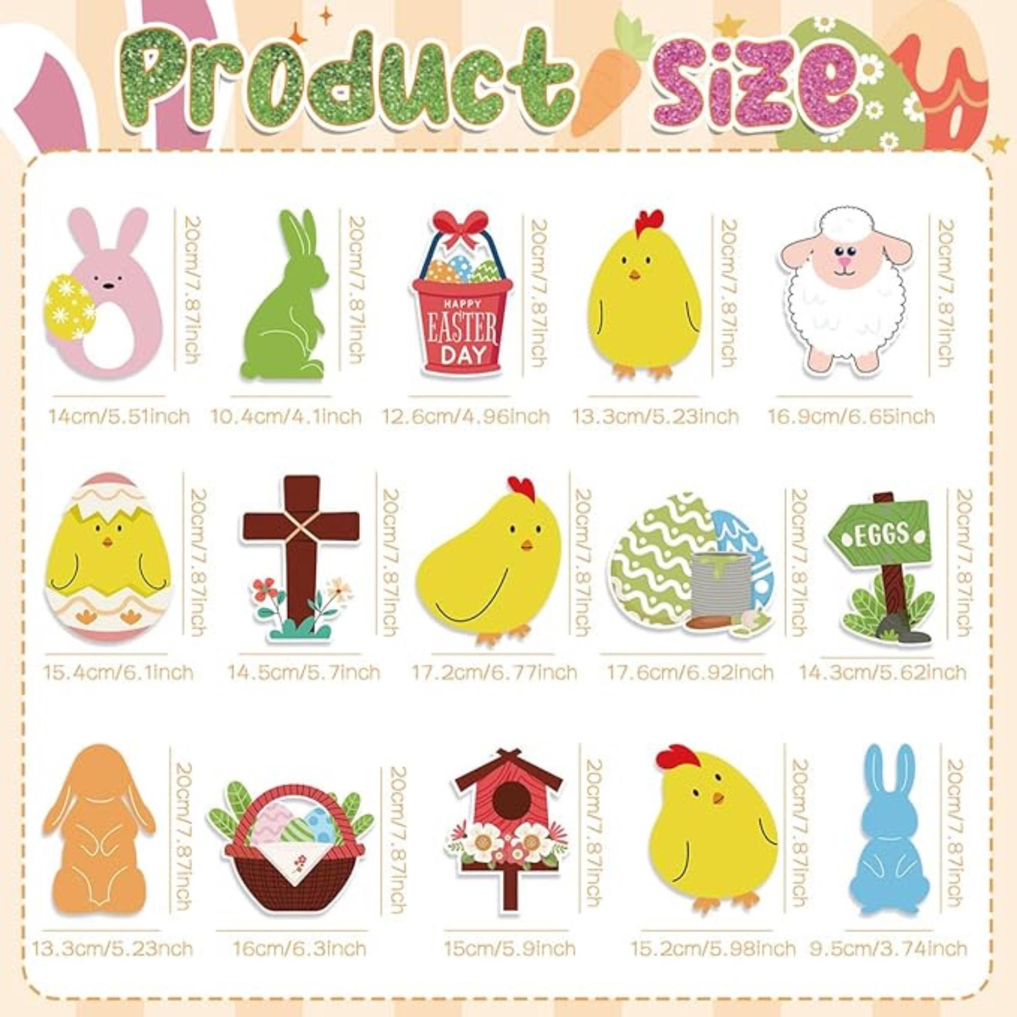 Happy Easter Banner and Swirls Set: Bunny, Egg Decorations for Spring Party