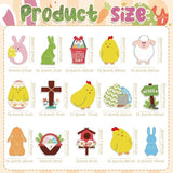 Happy Easter Banner and Swirls Set: Bunny, Egg Decorations for Spring Party