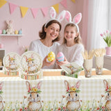 Easter Bunny Themed Disposable Tableware Set for 25 Guests