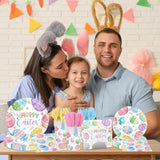 Easter Egg Watercolor Paper Plates and Napkins Set (Serves 24)