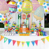 Easter Egg Balloons Set of 10 Happy Easter Bunny Foil Party Decor Supplies