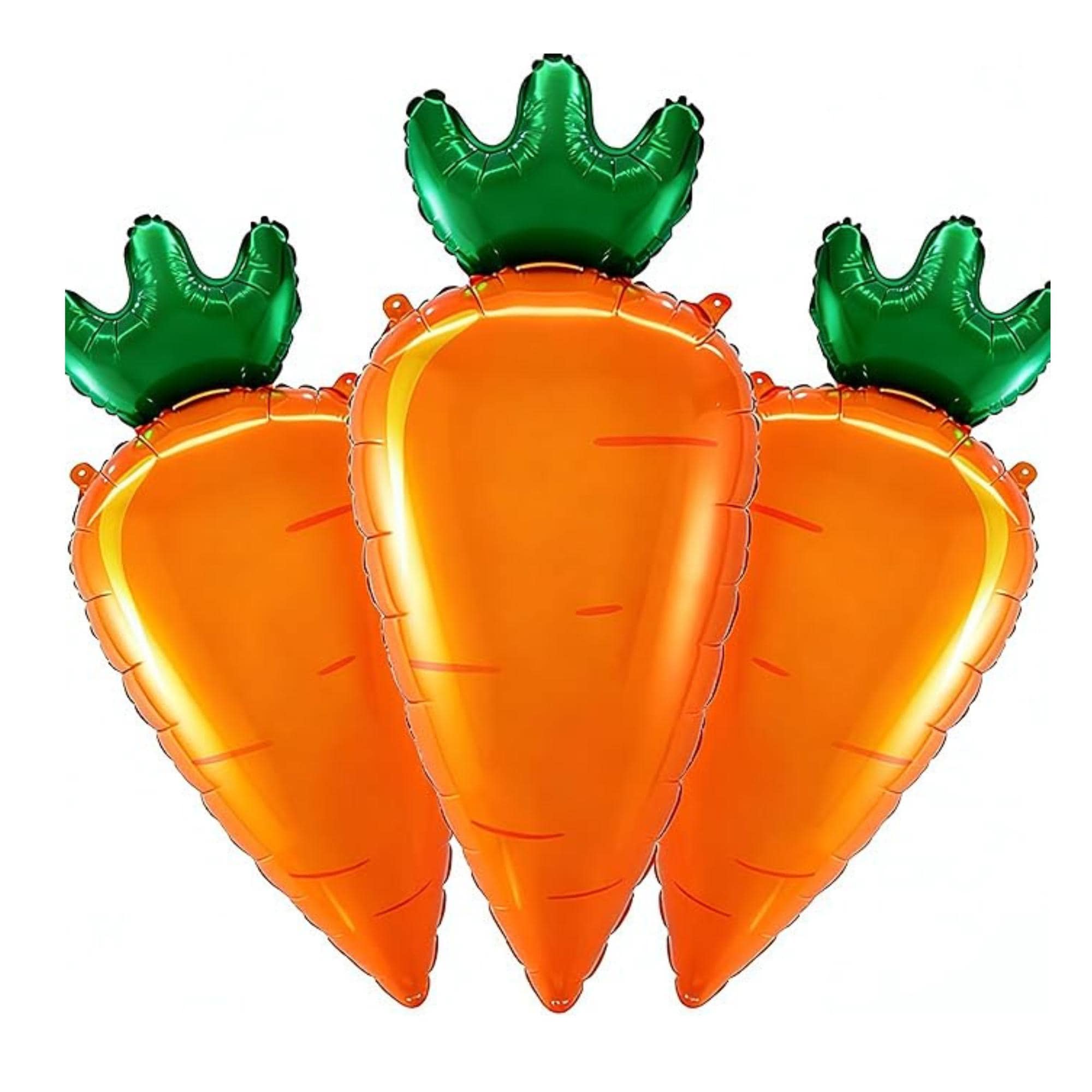 Easter Carrot Balloons Set of 3 Large 36 Inch Foil Party Decor Supplies