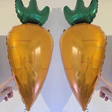 Easter Carrot Balloons Set of 3 Large 36 Inch Foil Party Decor Supplies