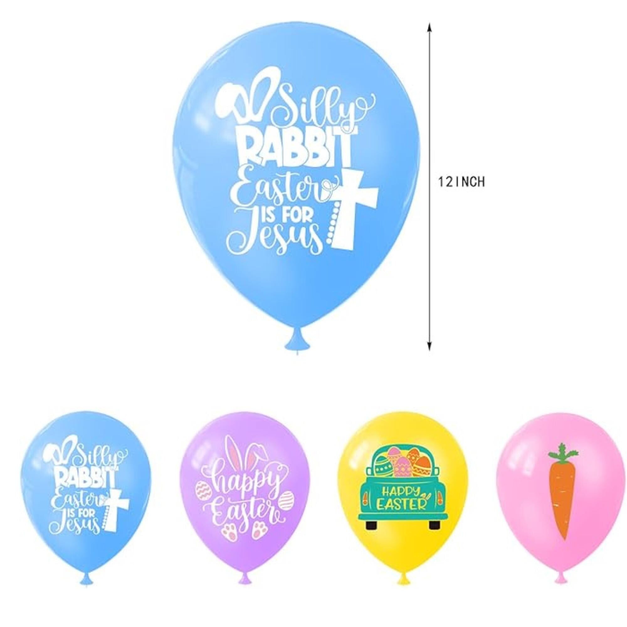 appy Easter Balloons Set of 20 Foil Bunny Party Decor Supplies