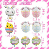 Easter Balloons Set of 9 Bunny Chick Egg Foil Party Decor Supplies