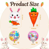 Easter Balloons Bunny Carrot Foil Party Decor Supplies for Spring Celebration