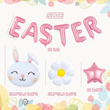 Easter Balloon Letters Bunny Star Foil Party Decor Supplies for Indoor Outdoor