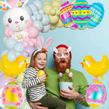 Happy Easter Balloons Set of 8 Rabbit Egg Foil Party Decor Supplies