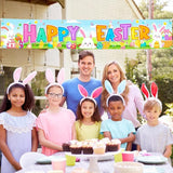 Happy Easter Banner 118 x 20 Inch Indoor Outdoor Party Decor Supplies