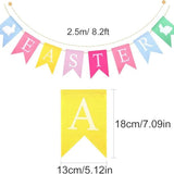 Happy Easter Banner Set of 2 Hessian Bunting Garland 2.5m Party Decor Supplies