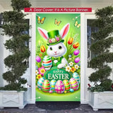Happy Easter Bunny Door Cover Banner: Festive Porch Wall Decor Supplies