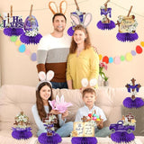 He Is Risen Honeycomb Centerpieces Set of 12 Religious Easter Cross Table Decor Supplies