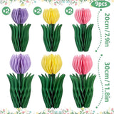 Tulip Flower Honeycomb Centerpieces Spring Table Decor for Home Garden Party Supplies