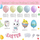 Easter Balloon Arch Kit 143 PCS Pastel Bunny Egg Happy Easter Party Decor Supplies