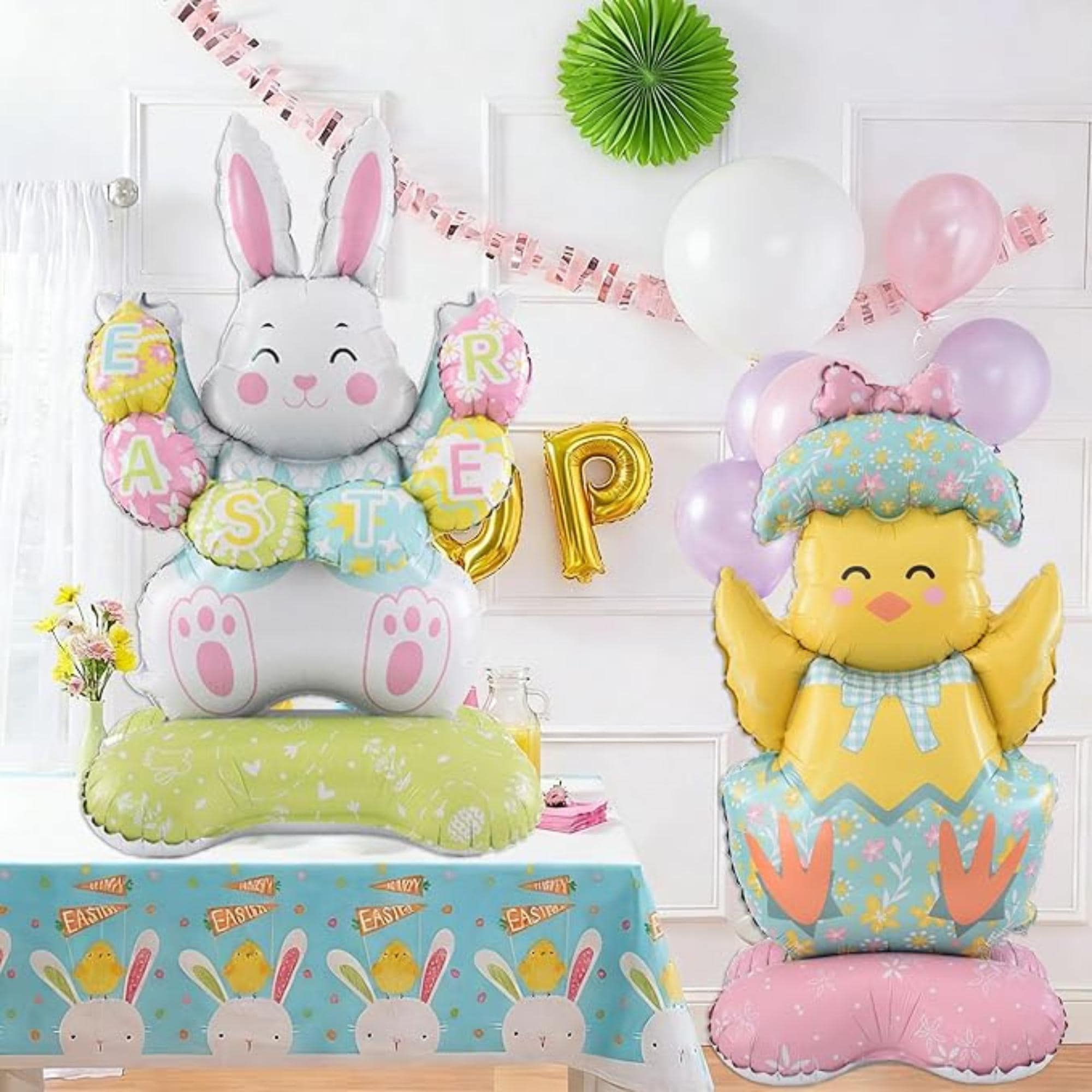 Easter Large Bunny Foil Balloons Party Decor Supplies