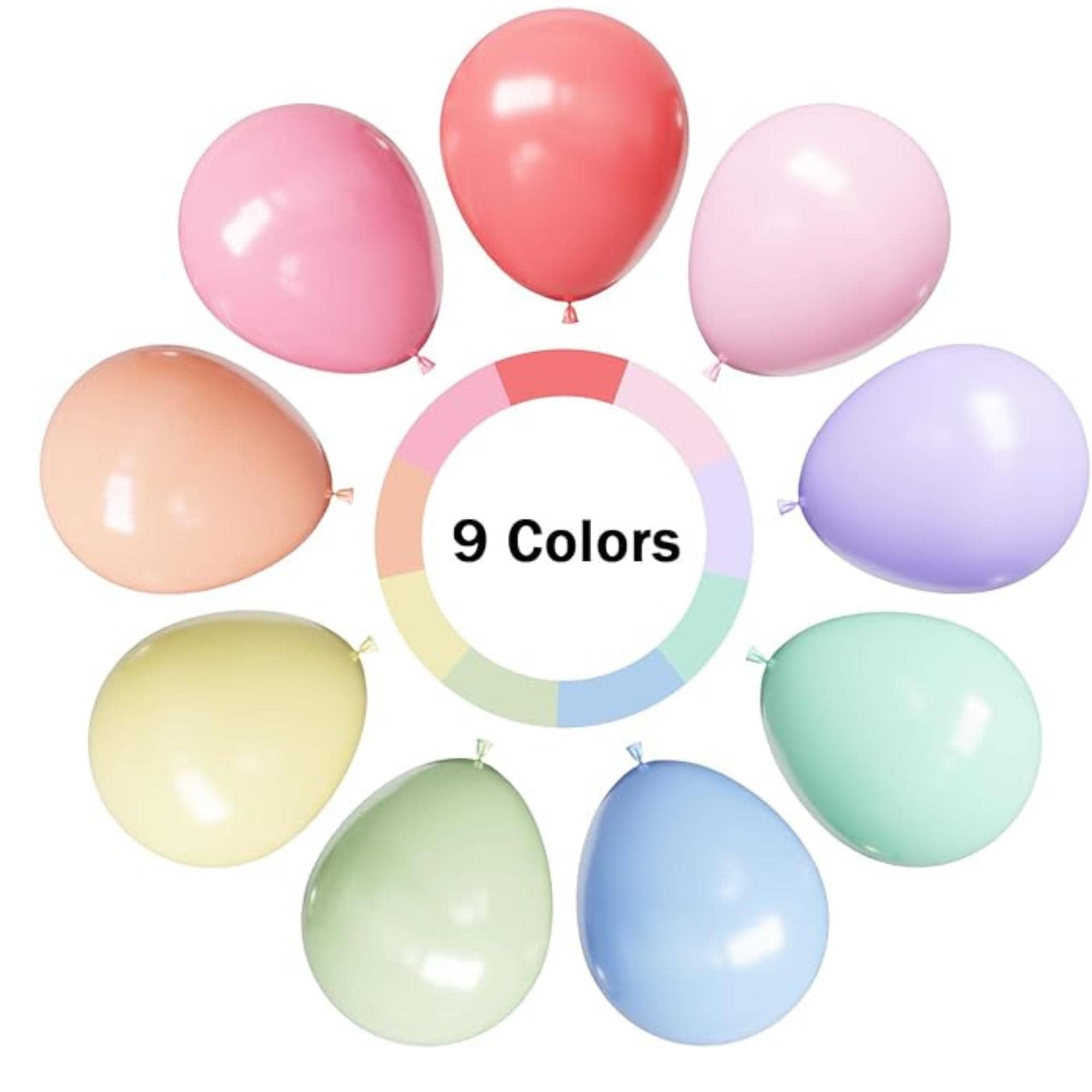 Pastel Latex Balloons Set of 100 12 Inch Rainbow Multicolor Party Decor Supplies