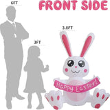 Inflatable Easter Bunny Yard Decoration with LED Lights – 3.8 FT Outdoor Garden Decor